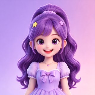 我在AI梦幻浪漫人设琪琪的卡通头像