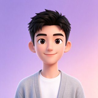 我在AI阳光温暖男性人设阿泽的卡通头像